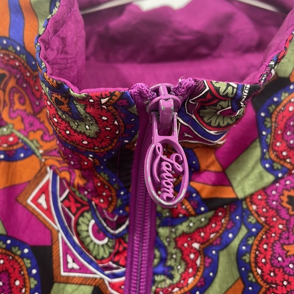 Colorful magenta Lavon polyester jacket size Large - Picture 5 of 7